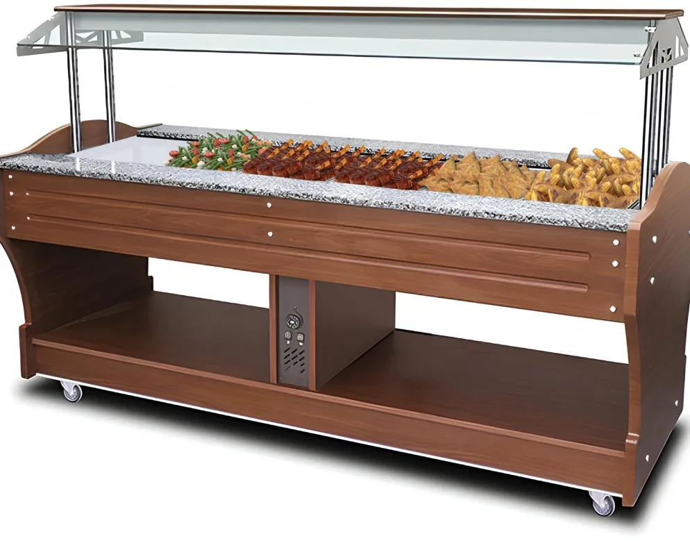MASTRO Bainmarie-Buffet, Inselmodell, 6x GN 1/1, Breite 2200mm