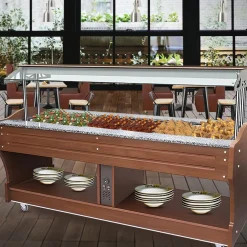 MASTRO Bainmarie-Buffet, Inselmodell, 6x GN 1/1, Breite 2200mm