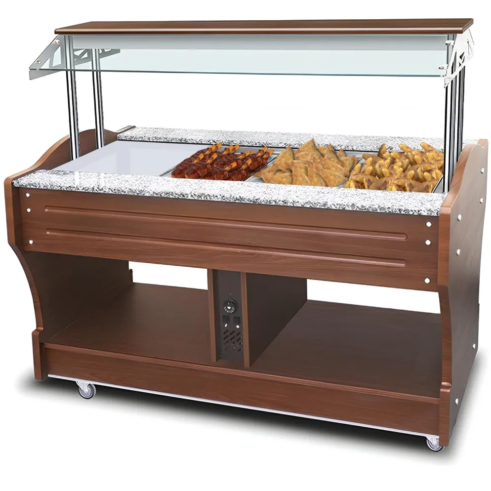 MASTRO Bainmarie-Buffet, Inselmodell, 4x GN 1/1, Breite 1550mm