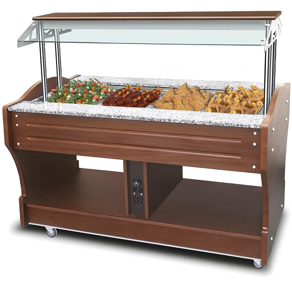 MASTRO Bainmarie-Buffet, Inselmodell, 4x GN 1/1, Breite 1550mm