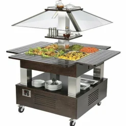 MASTRO Bainmarie-Buffet, 4x GN 1/1, feste Haube, 1445x1445x1540mm