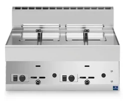 MASTRO Gas-Fritteuse,2x 8 Liter 13,6kW, 700x650x300mm