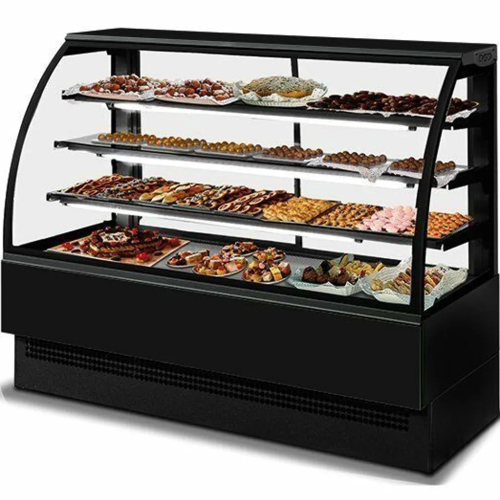 MASTRO Kuchentheke Gebäcktheke 120 schwarz, 1204x770x1395mm