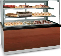 MASTRO Kuchentheke Konditoreitheke PRO Holzfront, 1800x780x1310mm