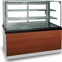 MASTRO Kuchentheke Konditoreitheke PRO Holzfront, 1400x780x1310mm