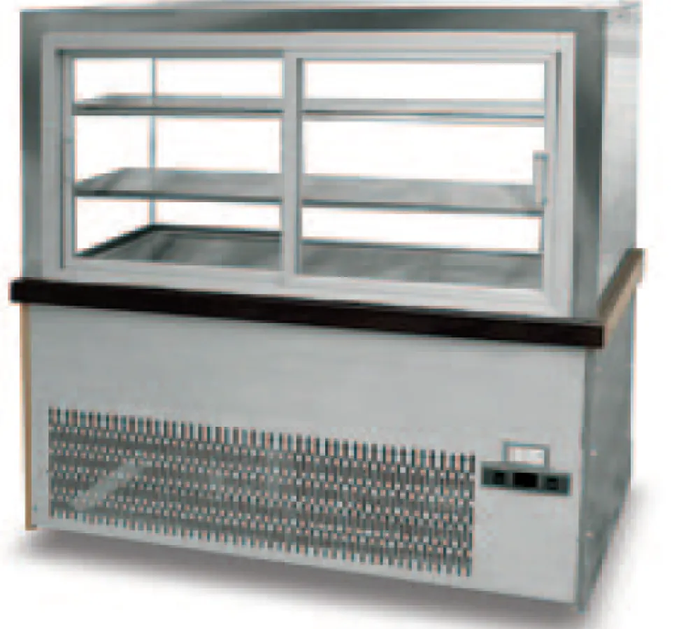 MASTRO Kuchentheke Konditoreitheke PRO Holzfront, 1400x780x1310mm