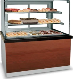 MASTRO Kuchentheke Konditoreitheke PRO Holzfront, 1400x780x1310mm