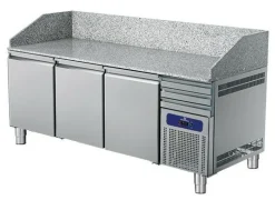 MASTRO Pizzatisch 2150 mm mit 3 Türen 600x400 mm, 3 Schubladen EN