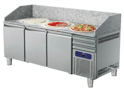 MASTRO Pizzatisch 2150 mm mit 3 Türen 600x400 mm, 3 Schubladen EN