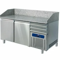 MASTRO Pizzatisch 1600 mm mit 2 Türen 600x400 mm, 3 Schubladen EN