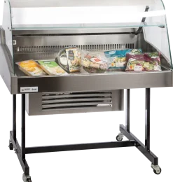 Mehrzweckvitrine Delicious 2000 C mit gebogenem Glasaufbau