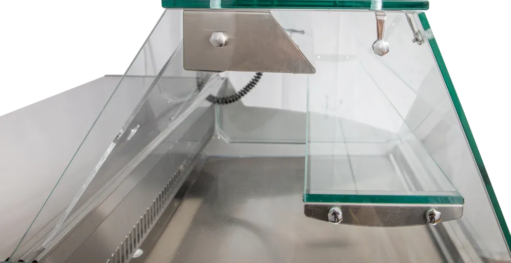 Mehrzweckvitrine Super 2000 mit geradem Glasaufbau