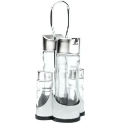 Menage 4`er Set für Salz, Pfeffer, Öl & Essig