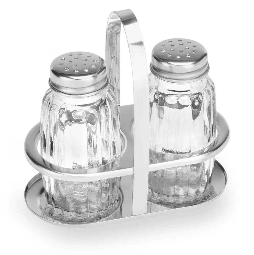 Menage 2-teilig MENAGE 1480, Salz & Pfeffer, Höhe 10 cm, Edelstahl, Glas