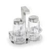 Menage 2-teilig Salz & Pfeffer, Höhe 10,5 cm, Edelstahl, Glas