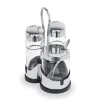 Menage 3-teilig, Salz, Pfeffer & Senf, 12 cm, Glas