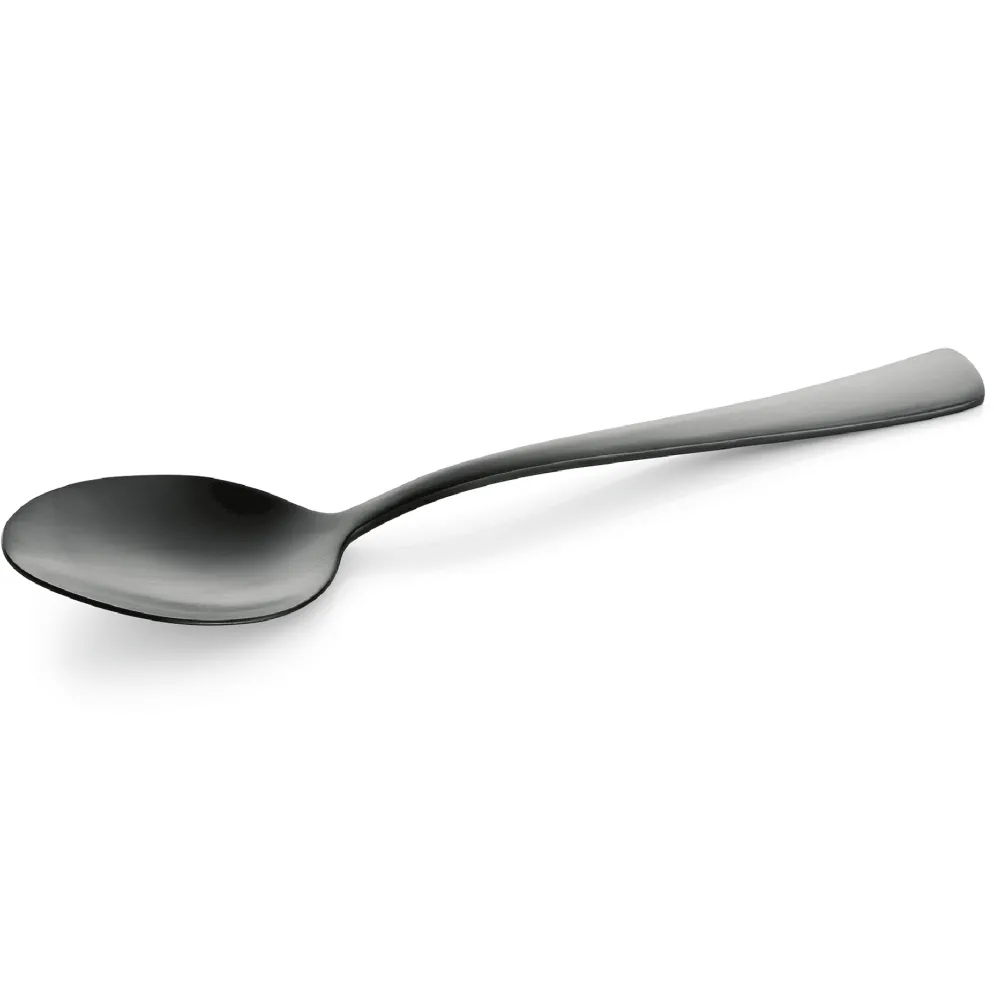 Menülöffel Set HAMBURG FRESH, 19,5 cm, schwarz, matt PVD Beschichtung, Set á 12 Stück, CNS 18/10