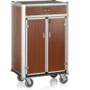 Minibar Servicetrolley, 85 x 60 x 135 cm, helle Kanten,Holzoptik
