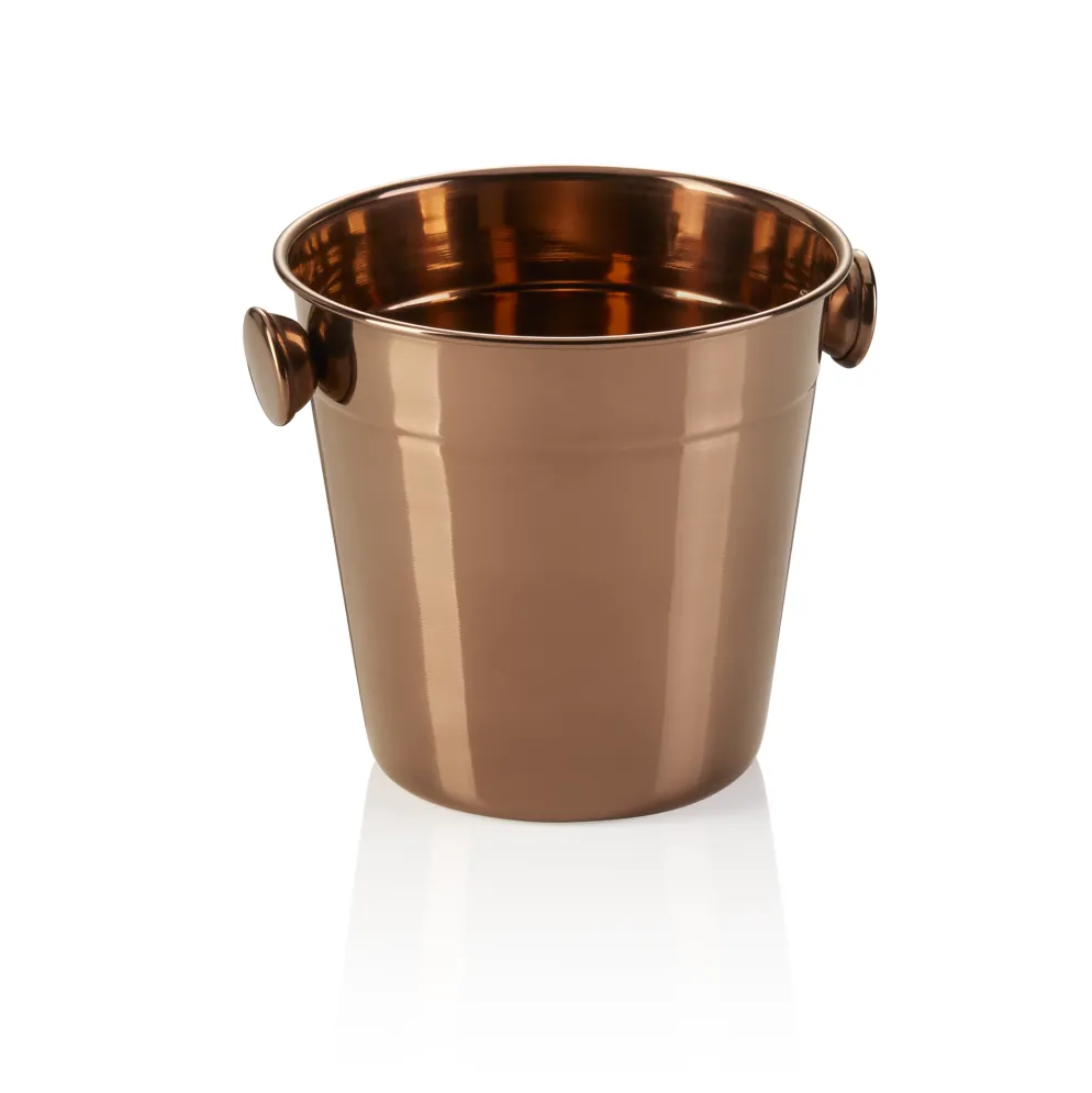 Mini Eiseimer, Ø 11 cm, Höhe 11 cm, 0,50 Liter, PVD bronze, Chromnickelstahl