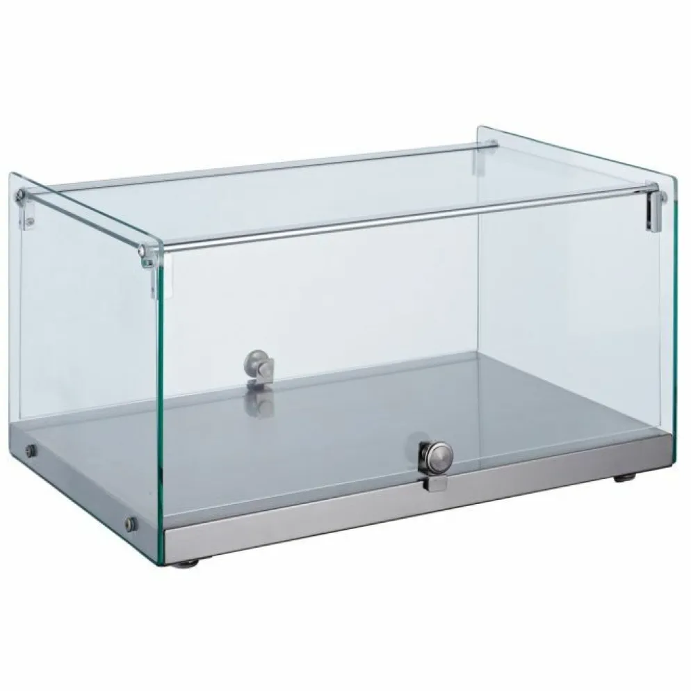 Neutrale Glas-Tischvitrine Display 35 L, 554x361x305mm
