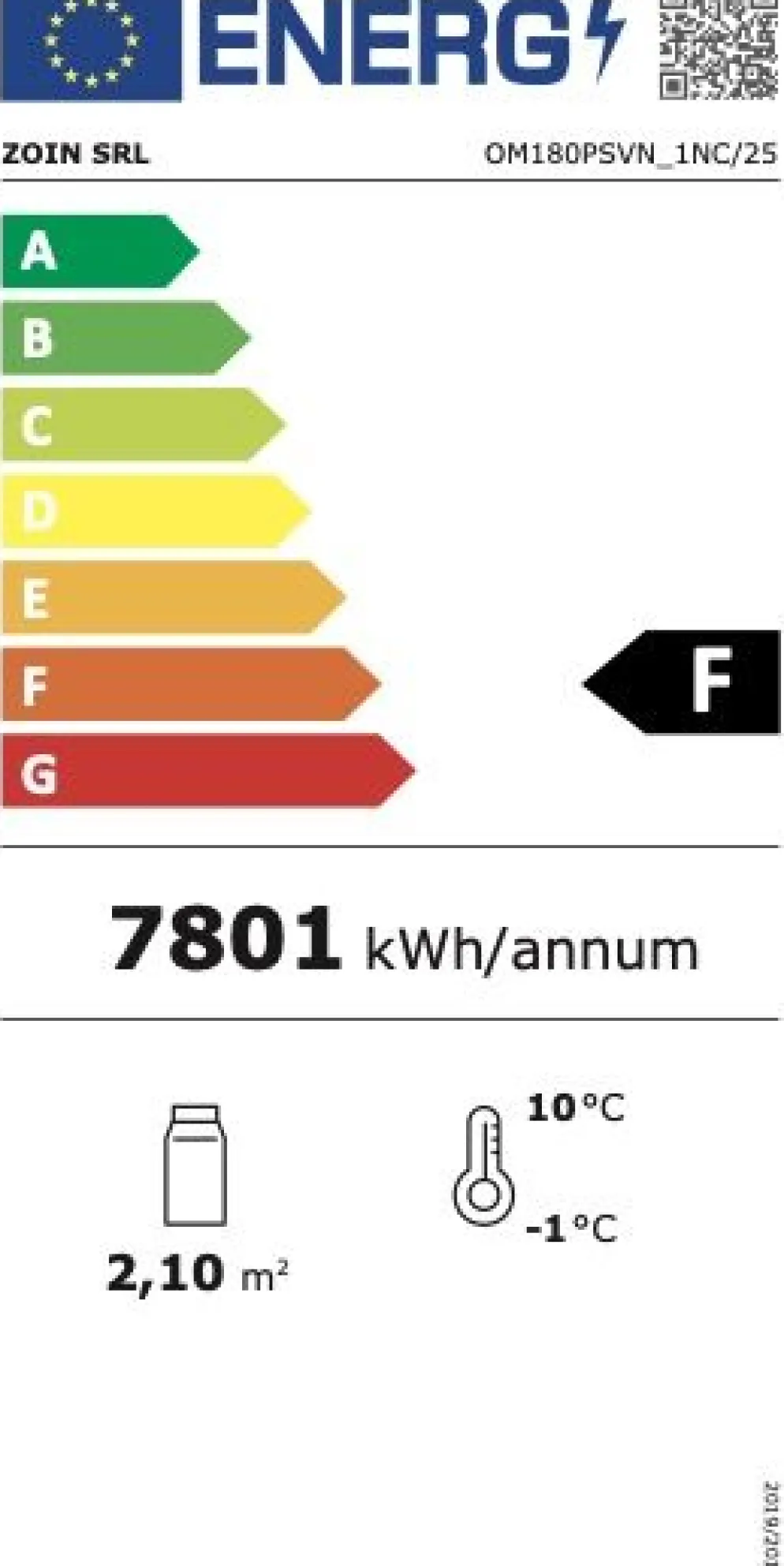 NordCap COOL-LINE Wandkühlregal OLIMPO-O 180 inkl. Nachtrollo