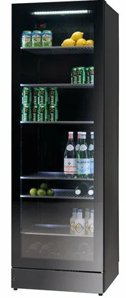 NordCap Glastürkühlschrank MG185, 344L, 595x610x1850mm