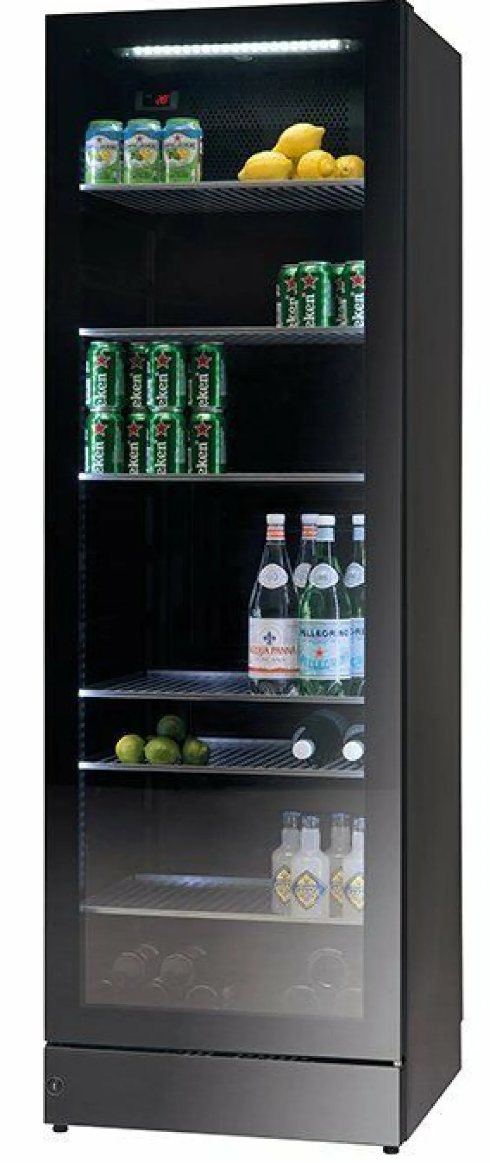 NordCap Glastürkühlschrank MG185, 344L, 595x610x1850mm