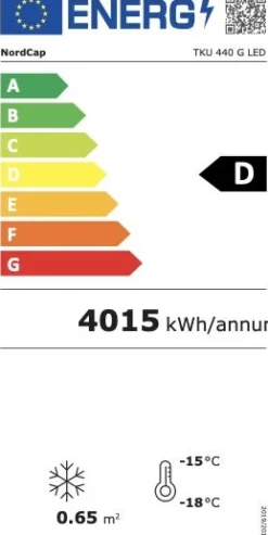 NORDCAP Glastürtiefkühlschrank TKU 440 G-LED