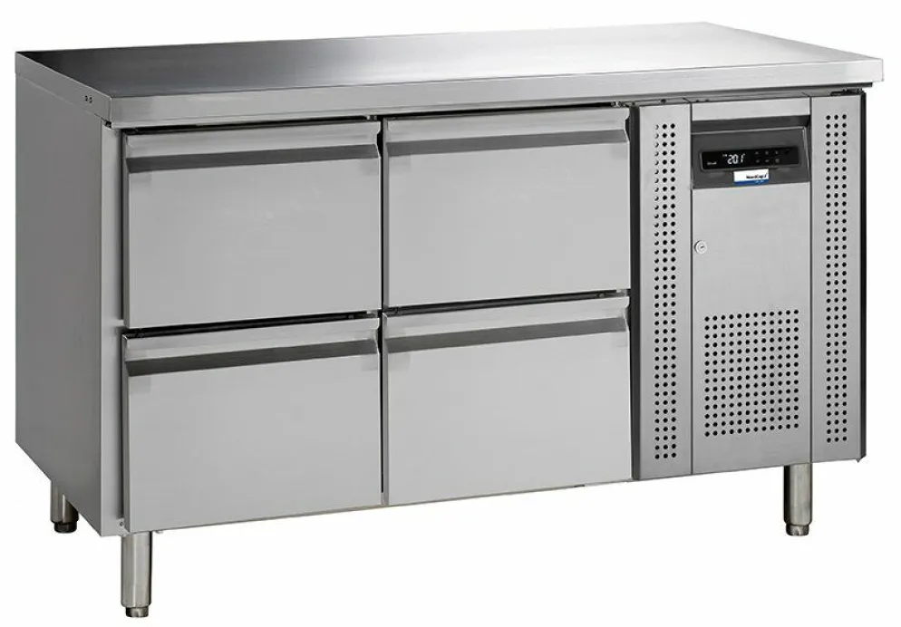 NordCap Kühltisch KTM2, 4 Schubladen 1/2GN, 1355x700x860mm