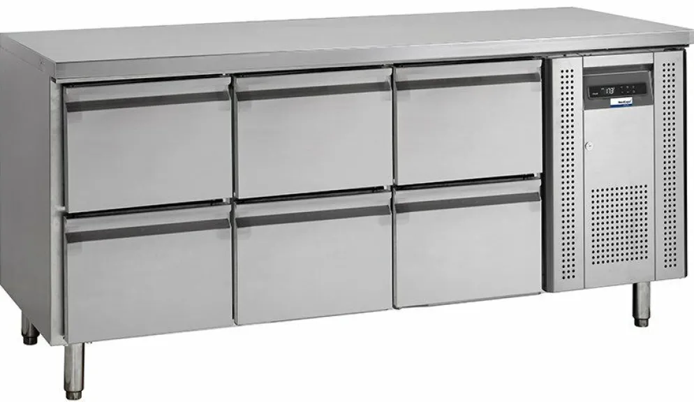 NordCap Kühltisch KTM3, 6 Schubladen 1/2GN, 1795x700x860mm