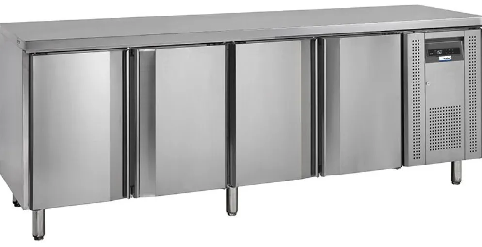 NordCap Kühltisch KTM4, 4 Türen GN1/1, 2230x700x860mm