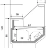 NordCap Kühltheke PATAGONIA 150 ST BLACK, statische Kühlung, 1500x910x1290mm