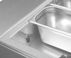 NORDCAP Pizza-Belegstation APKTM 2T, EN 600x400mm, Breite 1480mm