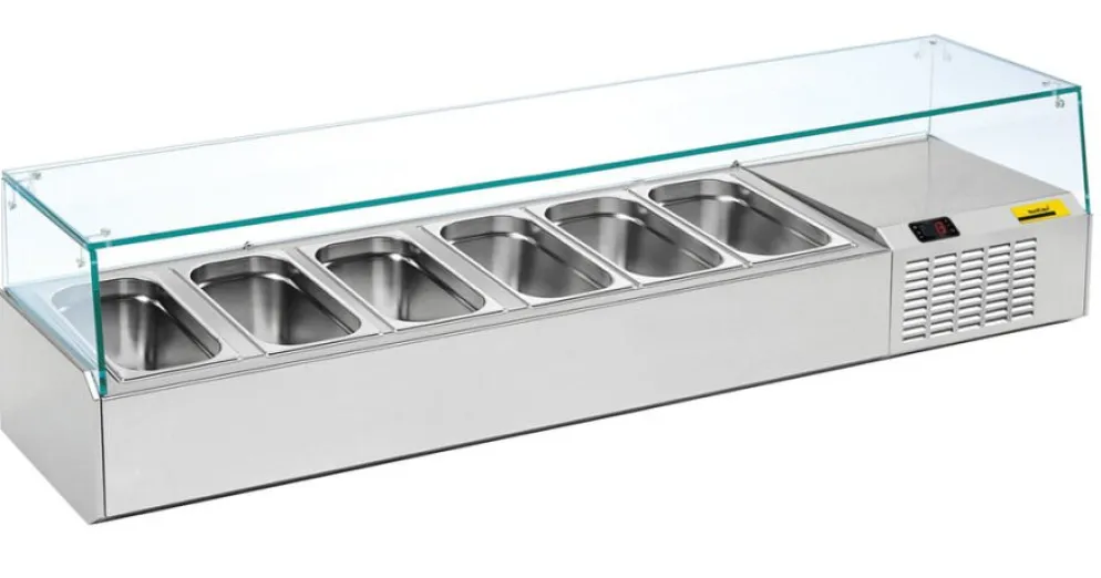 NORDCAP Pizzakühltisch-Aufsatz A1610 für 6x GN1/3, Breite 1610mm