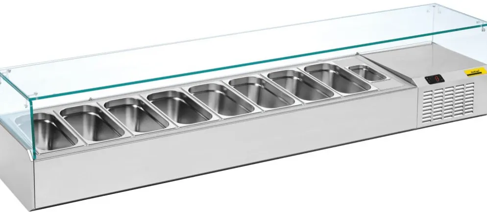 NORDCAP Pizzakühltisch-Aufsatz A2020 für 8x GN1/3, Breite 2020mm