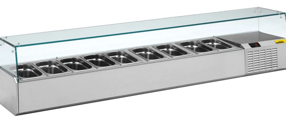 NORDCAP Pizzakühltisch-Aufsatz A2020 für 9x GN1/4, Breite 2020mm