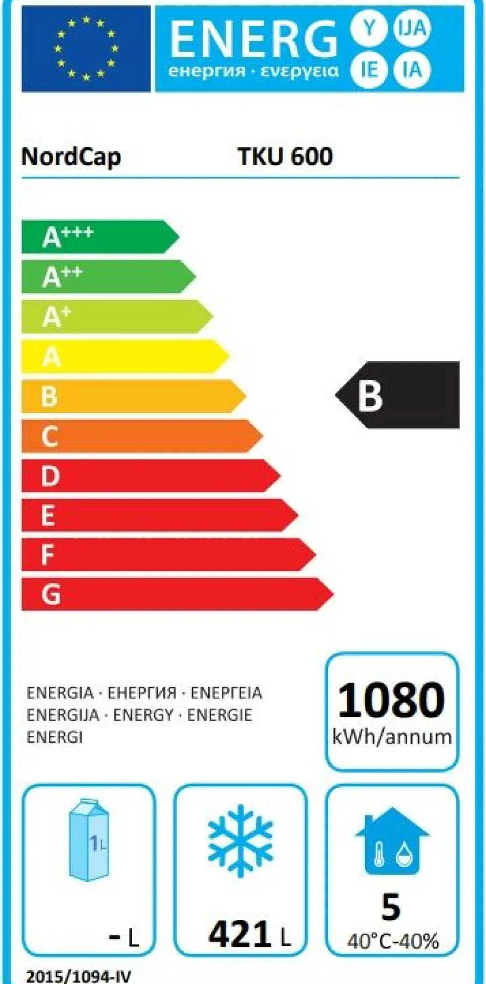NordCap Tiefkühlschrank TKU 600 für GN 2/1