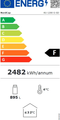 NORDCAP Umluft-Getränke Gewerbekühlschrank KU 1200 G-SD