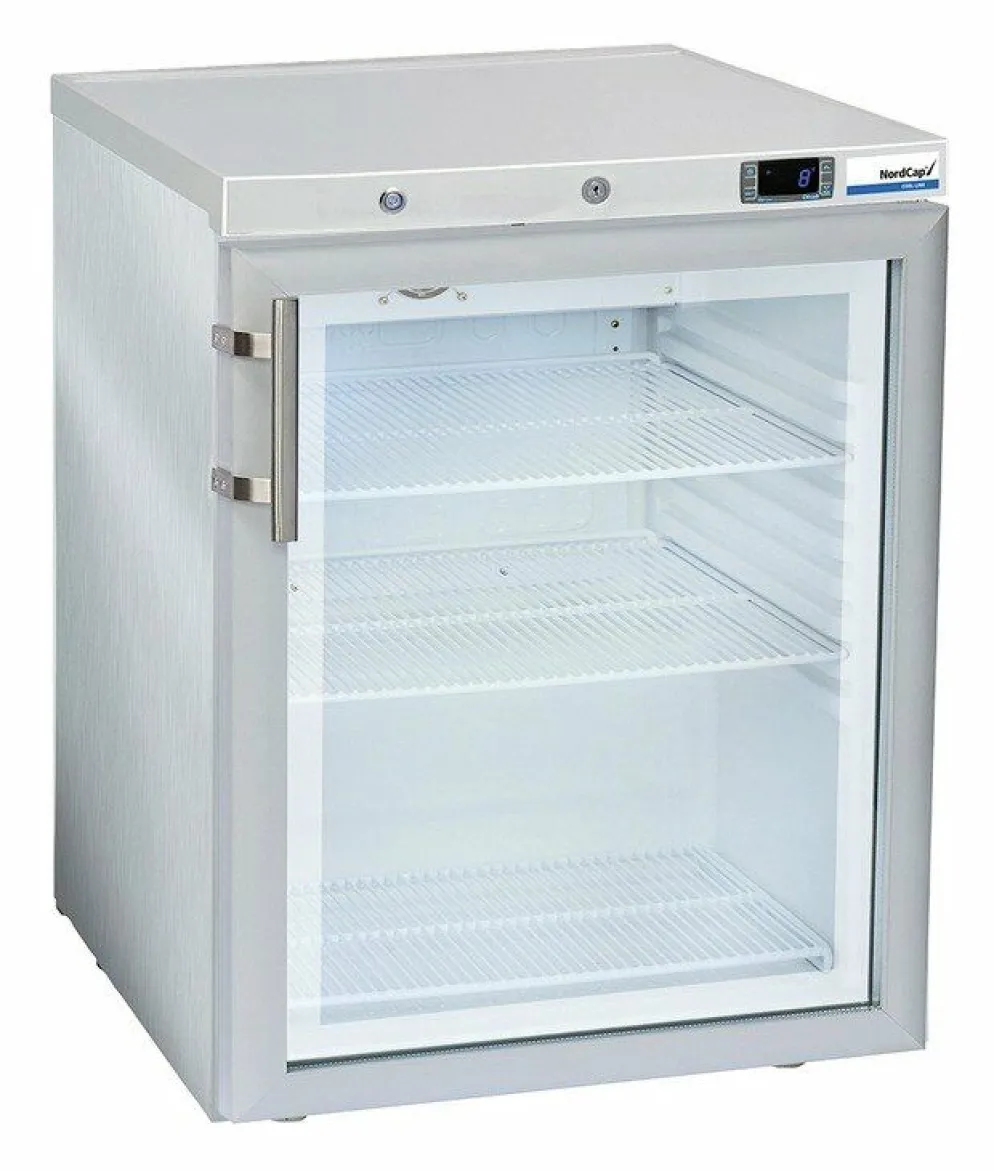 NordCap Umluft-Gewerbekühlschrank RCGX 200 GL, Edelstahl, 598x679x838mm