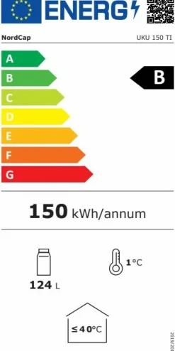 NordCap Umluft-Gewerbekühlschrank UKU 150 TI, 124 Liter