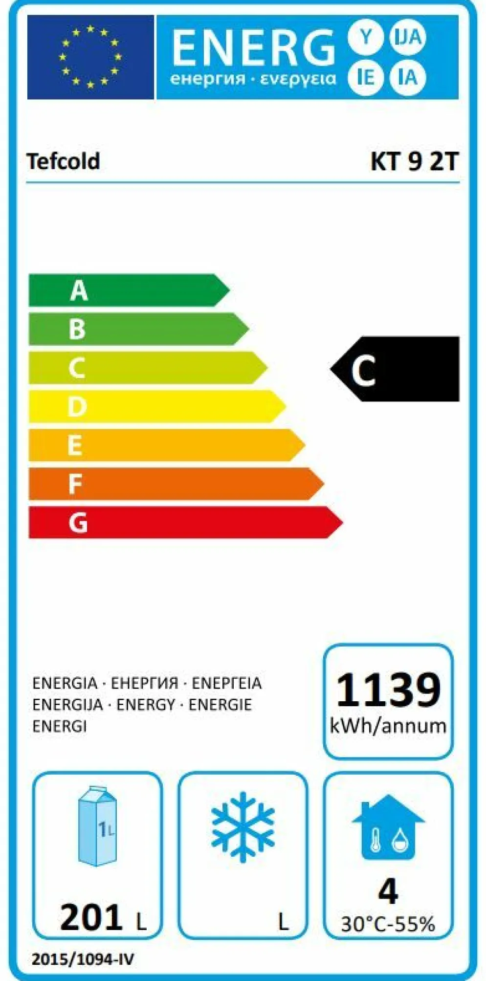 NordCap Universalkühltisch KT 9 2T, 2 Türen für GN 1/1