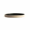 Olympia Canvas flacher runder Teller schwarz Ø-18cm (6 Stück)