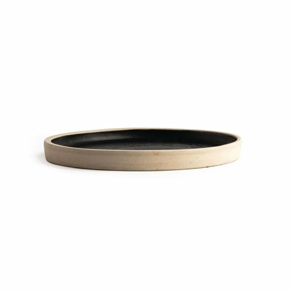 Olympia Canvas flacher runder Teller schwarz Ø-18cm (6 Stück)