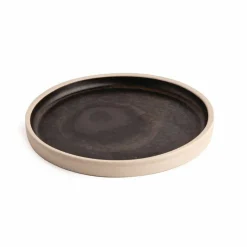 Olympia Canvas flacher runder Teller schwarz Ø-18cm (6 Stück)