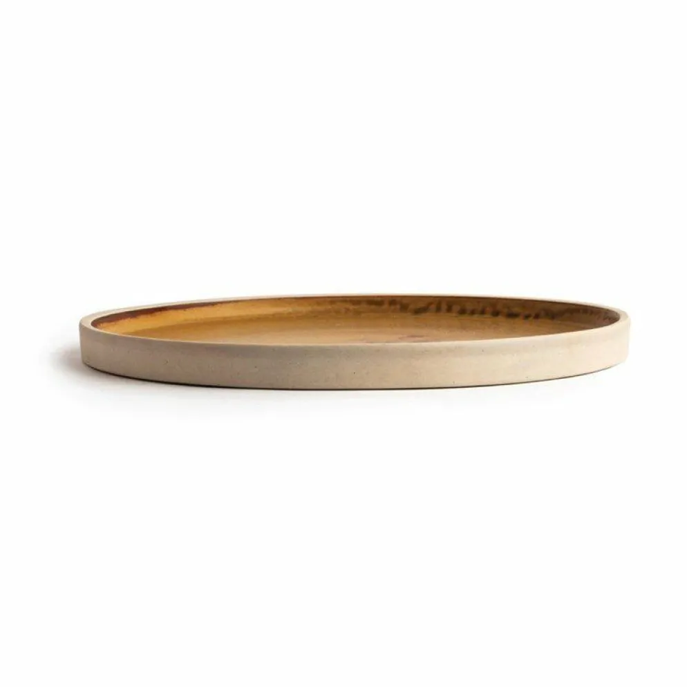 Olympia Canvas flacher runder Teller siena-rost Ø-25cm (6 Stück)