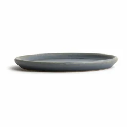 Olympia Canvas runder Teller mit schmalem Rand granit-blau Ø-18cm (6 Stück)