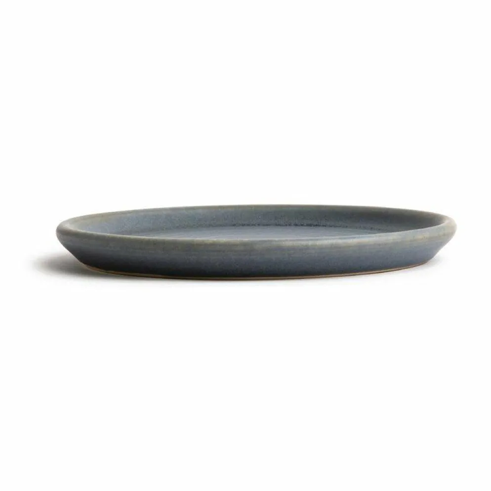 Olympia Canvas runder Teller mit schmalem Rand granit-blau Ø-18cm (6 Stück)