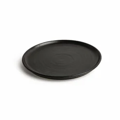 Olympia Canvas runder Teller mit schmalem Rand schwarz Ø-26,5cm (6 Stück)