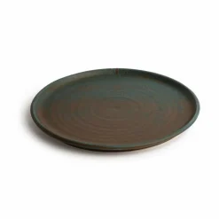 Olympia Canvas runder Teller mit schmalem Rand dunkelgrün Ø-26,5cm (6 Stück)