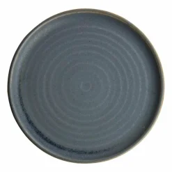 Olympia Canvas runder Teller mit schmalem Rand granit-blau Ø-26,5cm (6 Stück)